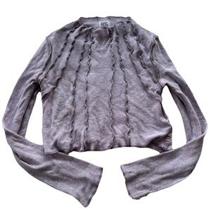 BDG Urban Outfitters Women's Cropped Lilac Top Size Large Cottagecore